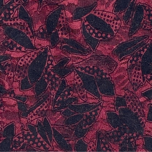 ANTHROPOLOGIE MAEVE Women’s Elorn Burgundy Black Lace Ruched Dress Size 8 - Picture 8 of 8